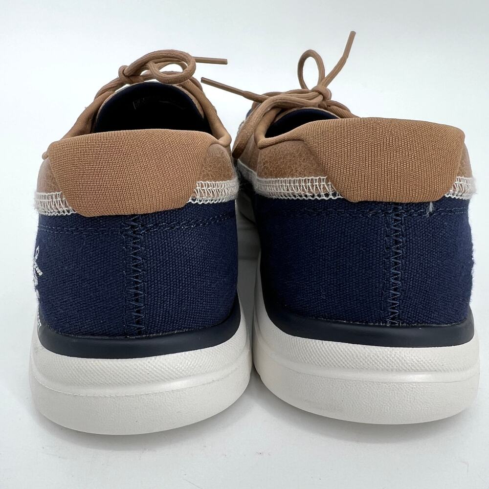 Skechers On The Go Air Cooled Womens Boat Shoes Navy Tan Lace Up U.S. Size 9 - Picture 4 of 10